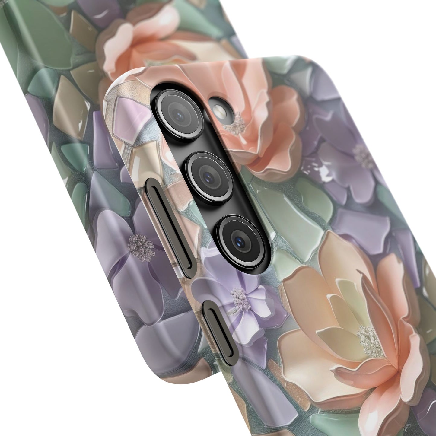 Snap Case Samsung Handyhülle mit 3D-Effekt, Blumenmuster