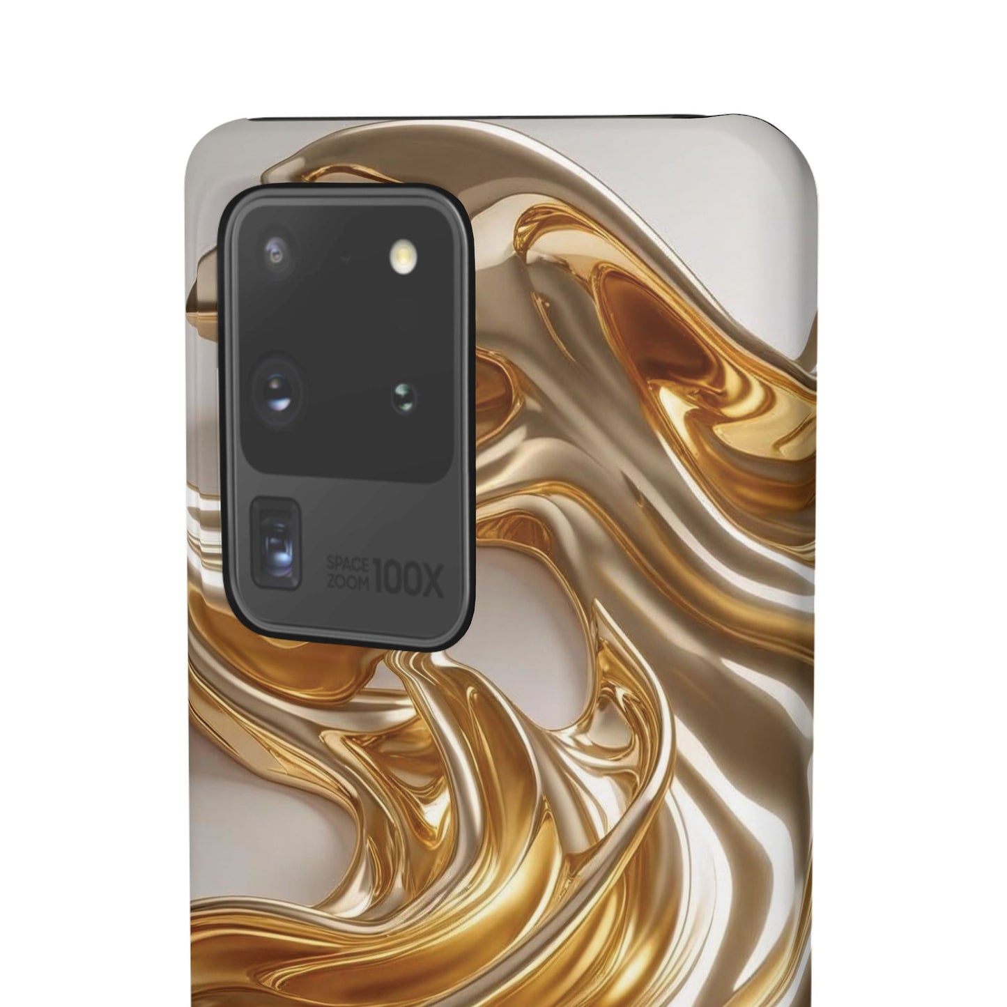 Snap Case Samsung Handyhülle – Gold Dynamic Liquid 3D Effekt