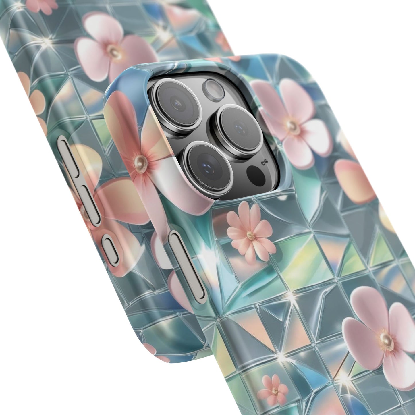 Snap Case iPhone Handyhülle mit 3D-Effekt Blumenmuster
