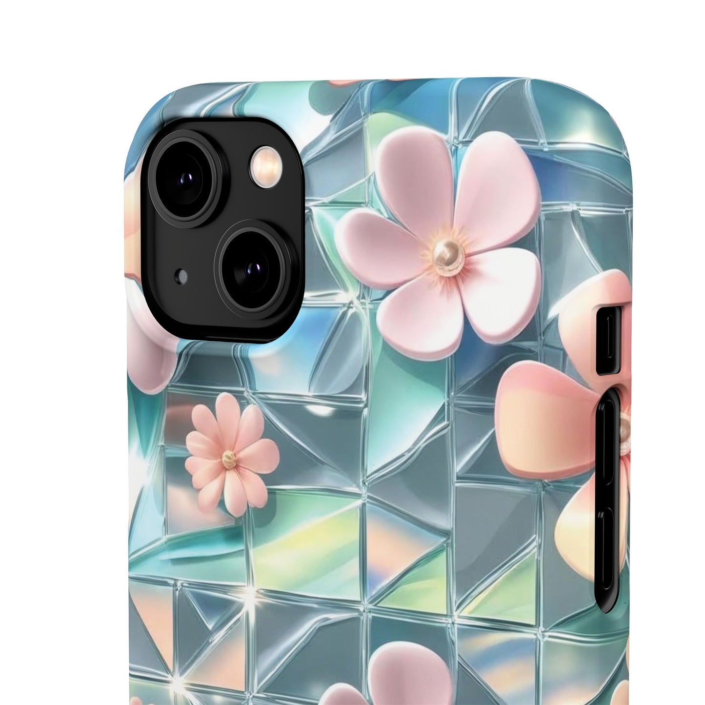 Snap Case iPhone Handyhülle mit 3D-Effekt Blumenmuster