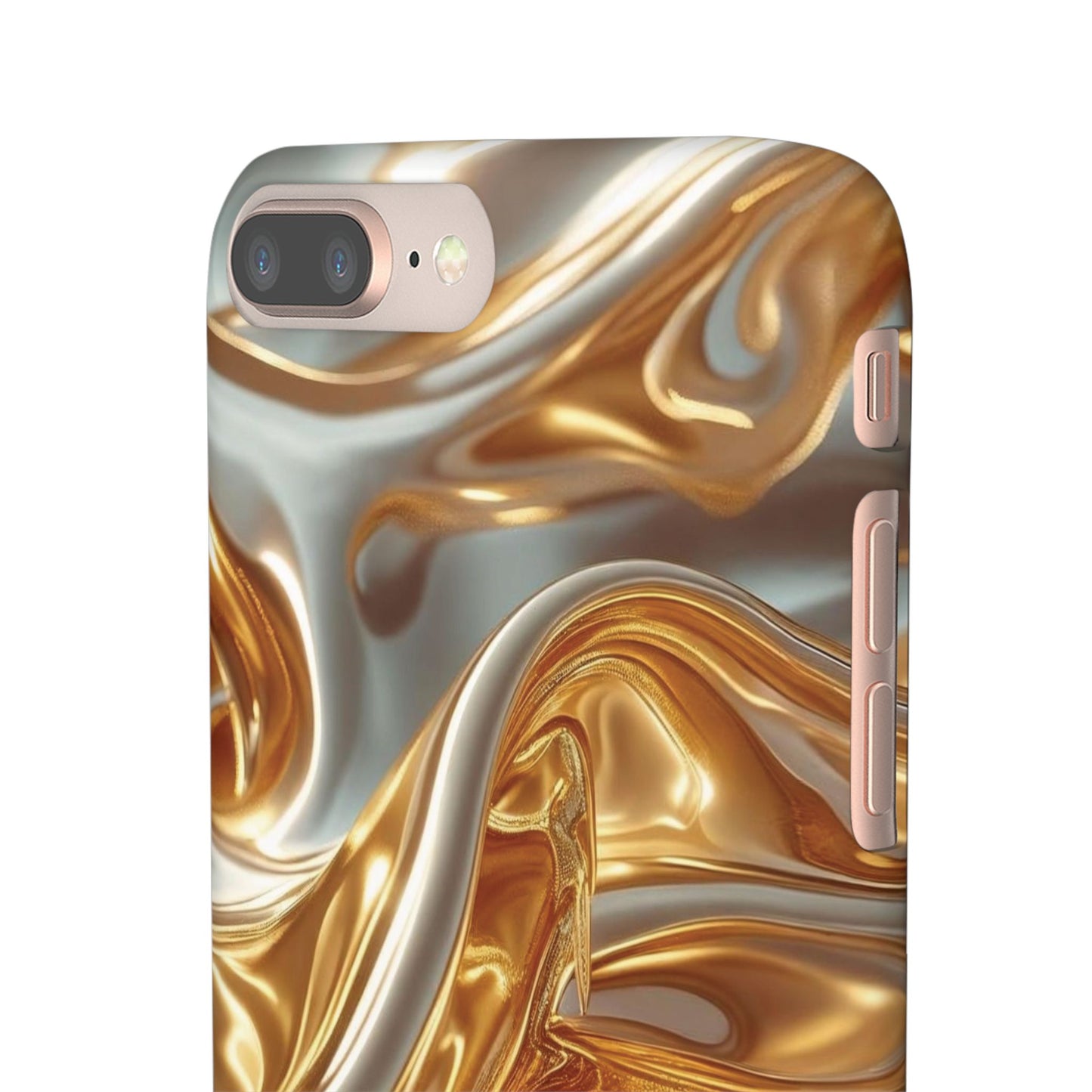 Snap Case iPhone Handyhülle – Gold Dynamic Liquid 3D Effekt