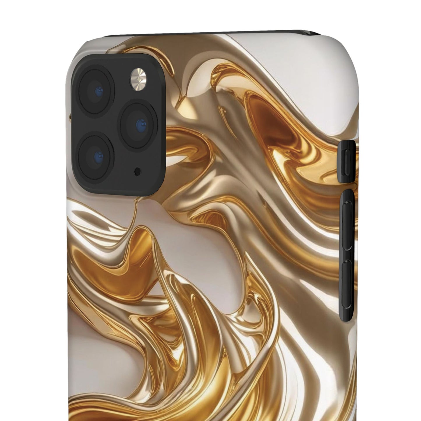 Snap Case iPhone Handyhülle – Gold Dynamic Liquid 3D Effekt