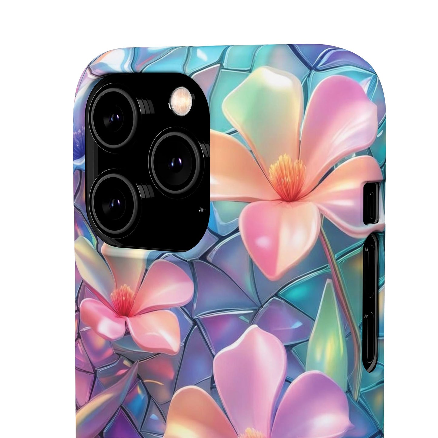 Snap Case Elegante Florale iPhone Handyhülle mit 3D-Effekt