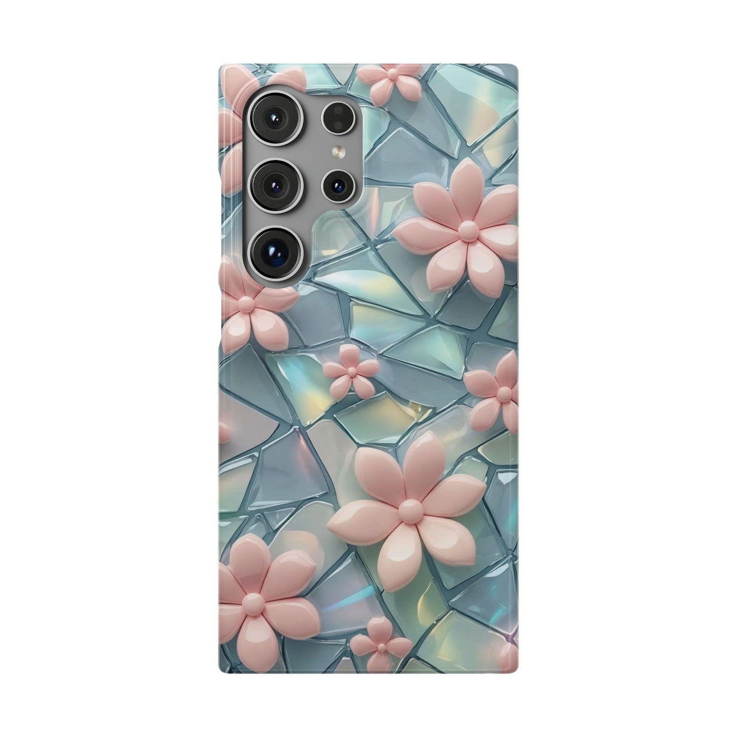 Snap Case Samsung Handyhülle mit 3D-Effekt und Blumenmuster