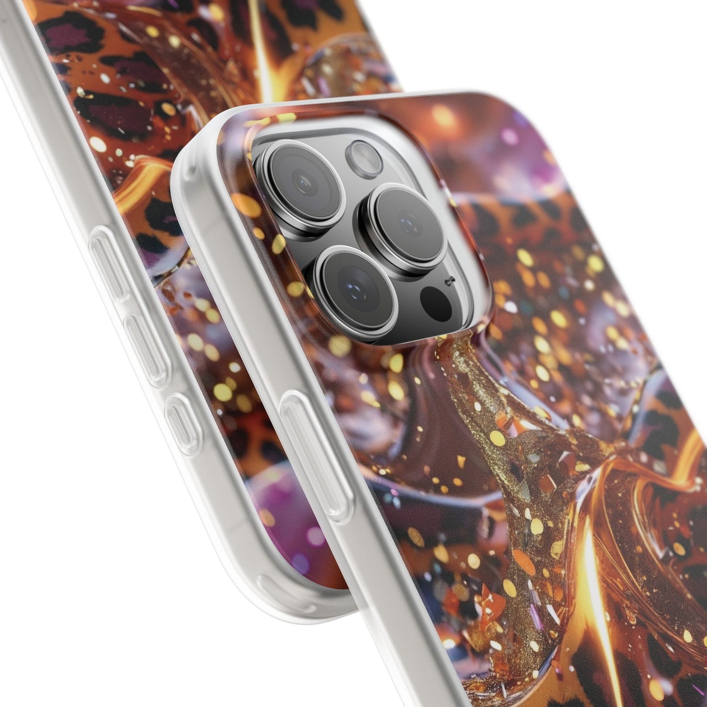 iPhone Flexi Case – Leopardenmuster