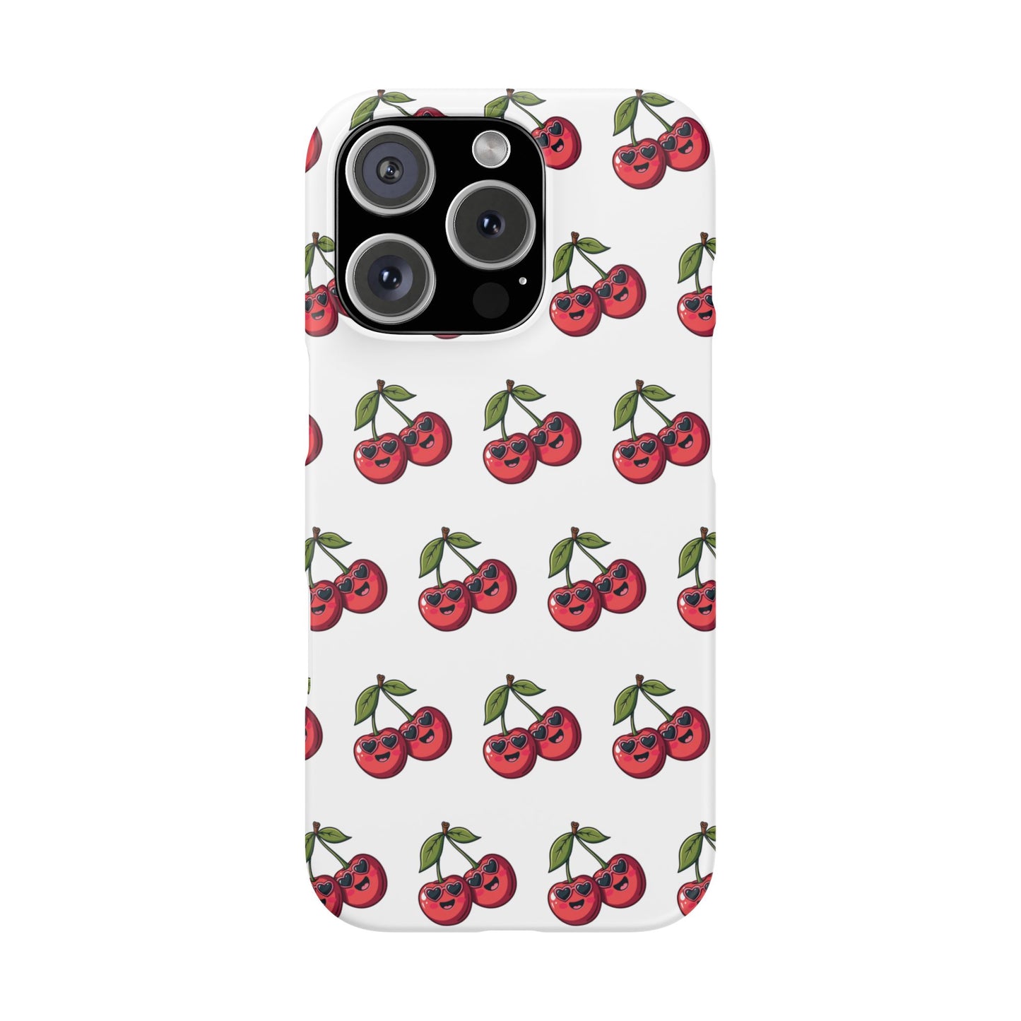 iPhone Snap Case Handyhülle Happy Cherry Design