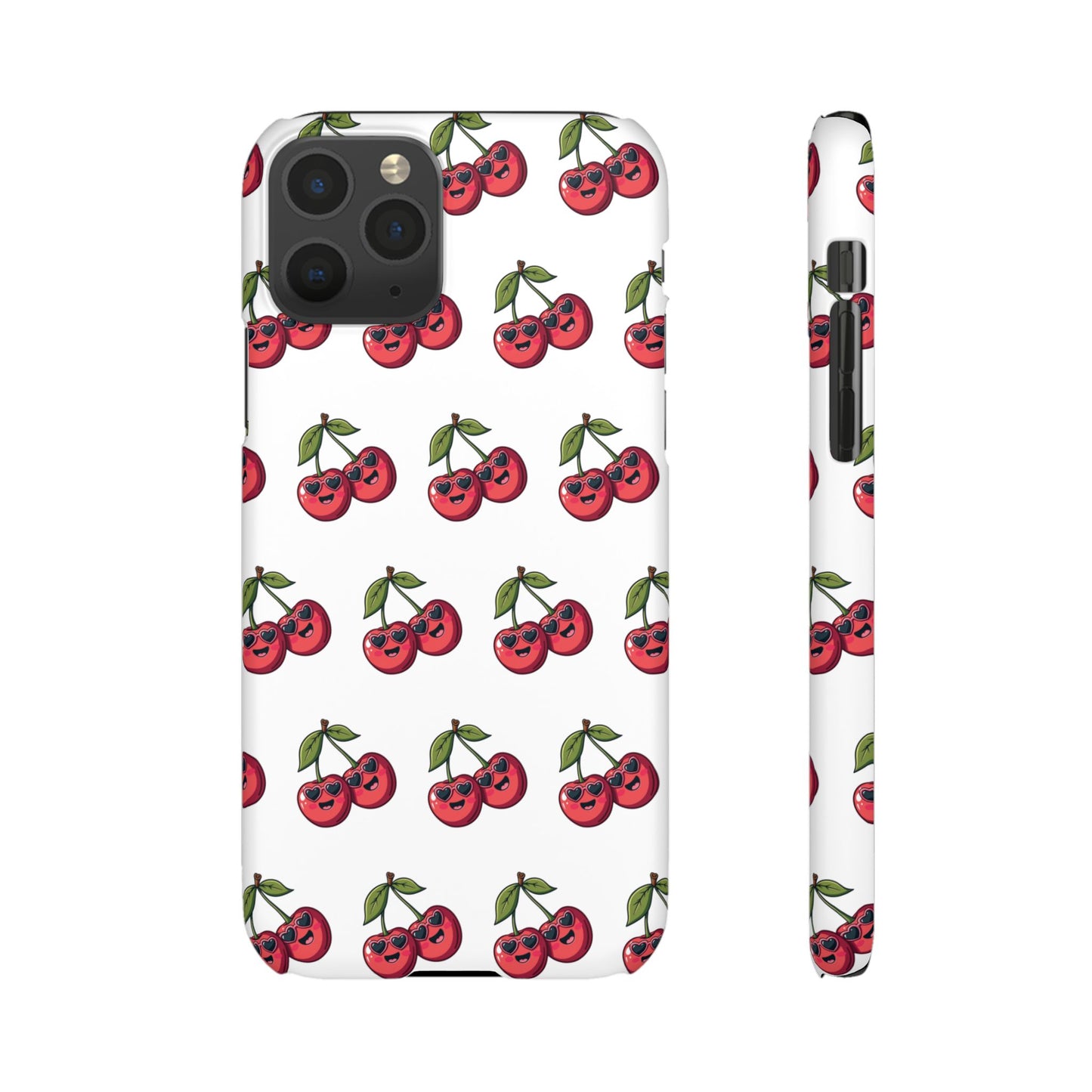 iPhone Snap Case Handyhülle Happy Cherry Design
