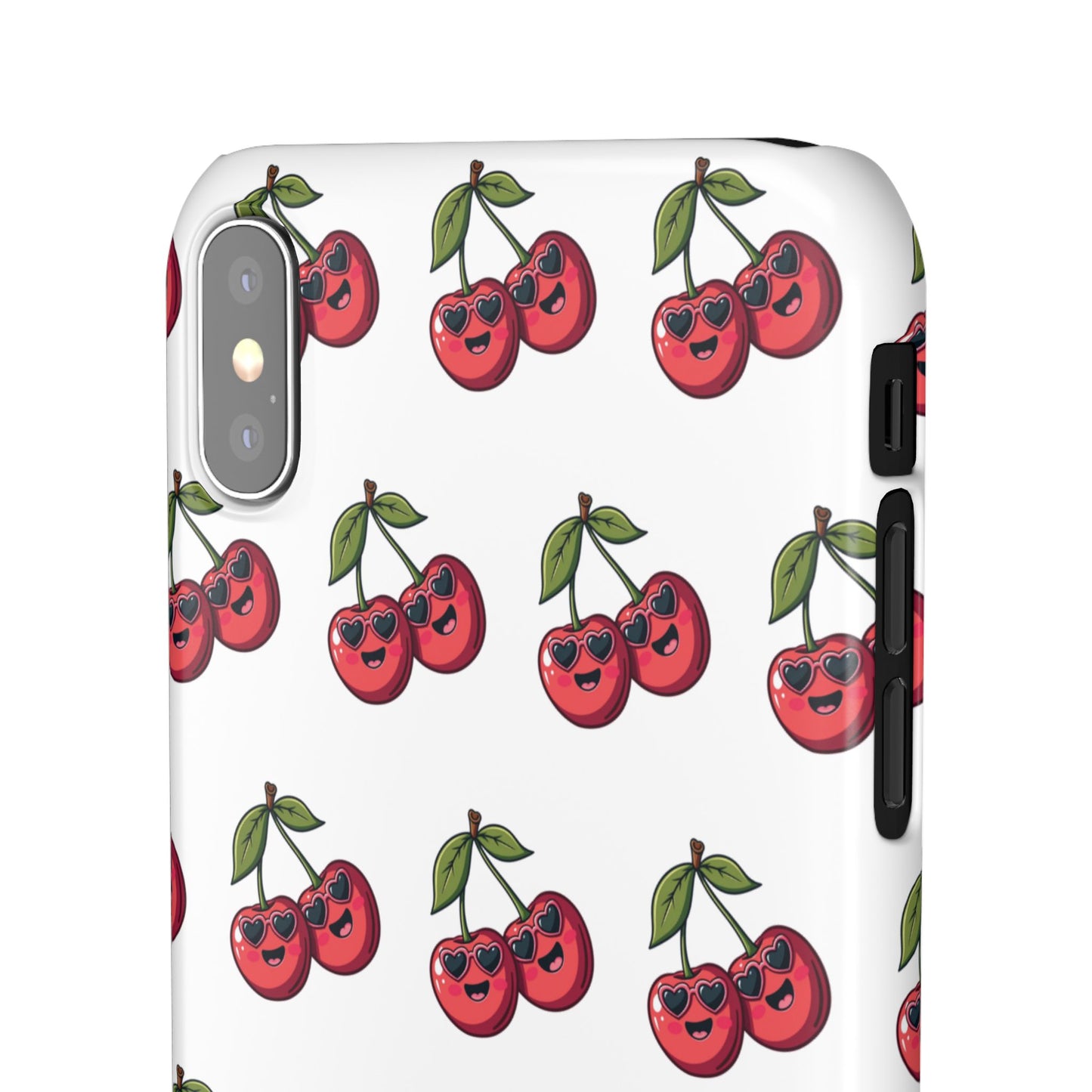 iPhone Snap Case Handyhülle Happy Cherry Design