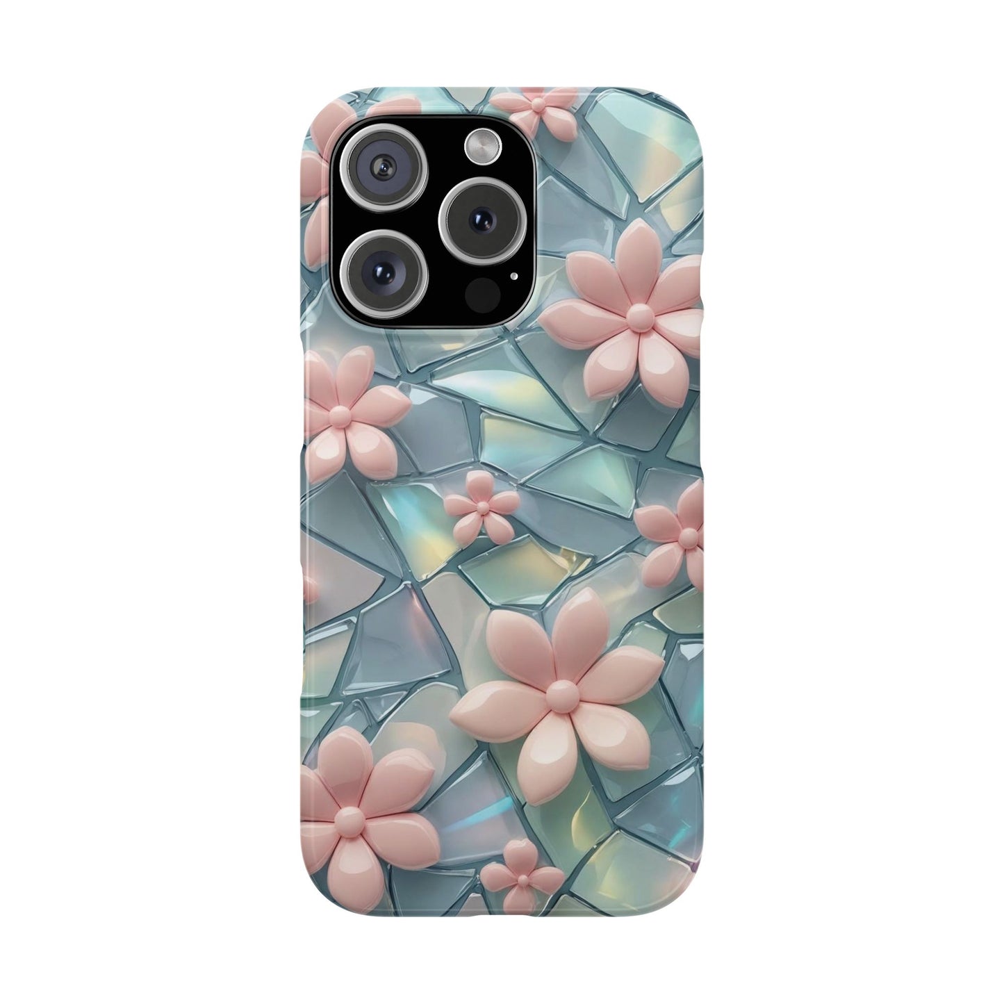 Snap Case Elegante Florale iPhone Handyhülle mit 3D-Effekt