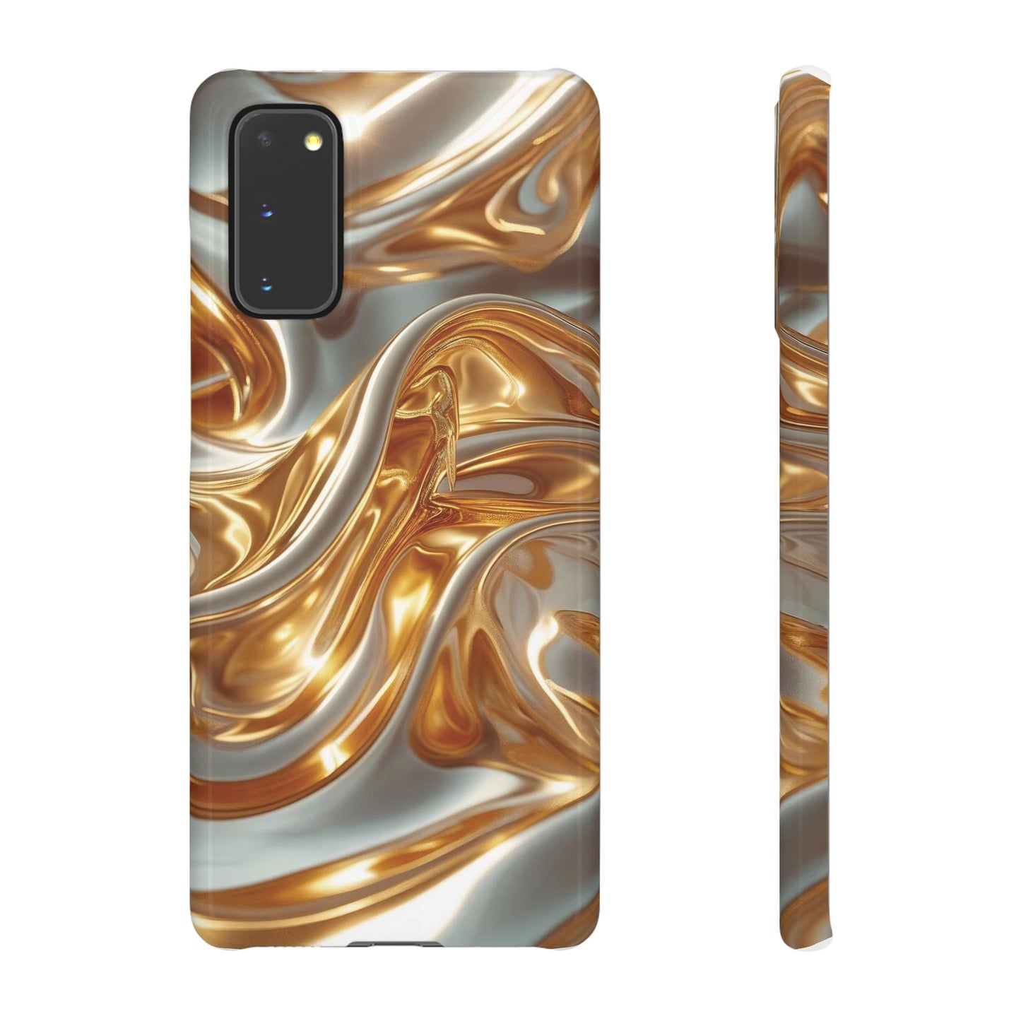 Snap Case Samsung Handyhülle – Gold Dynamic Liquid 3D Effekt