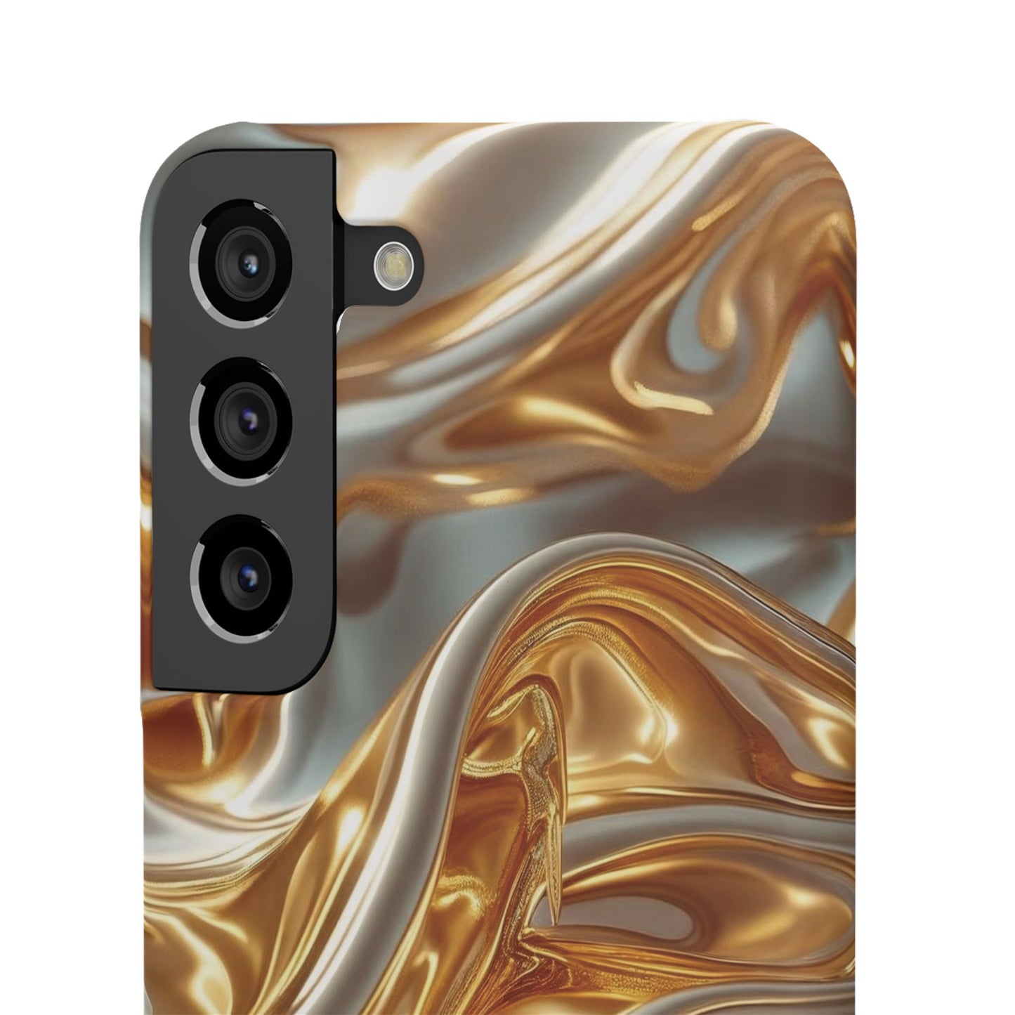 Snap Case Samsung Handyhülle – Gold Dynamic Liquid 3D Effekt
