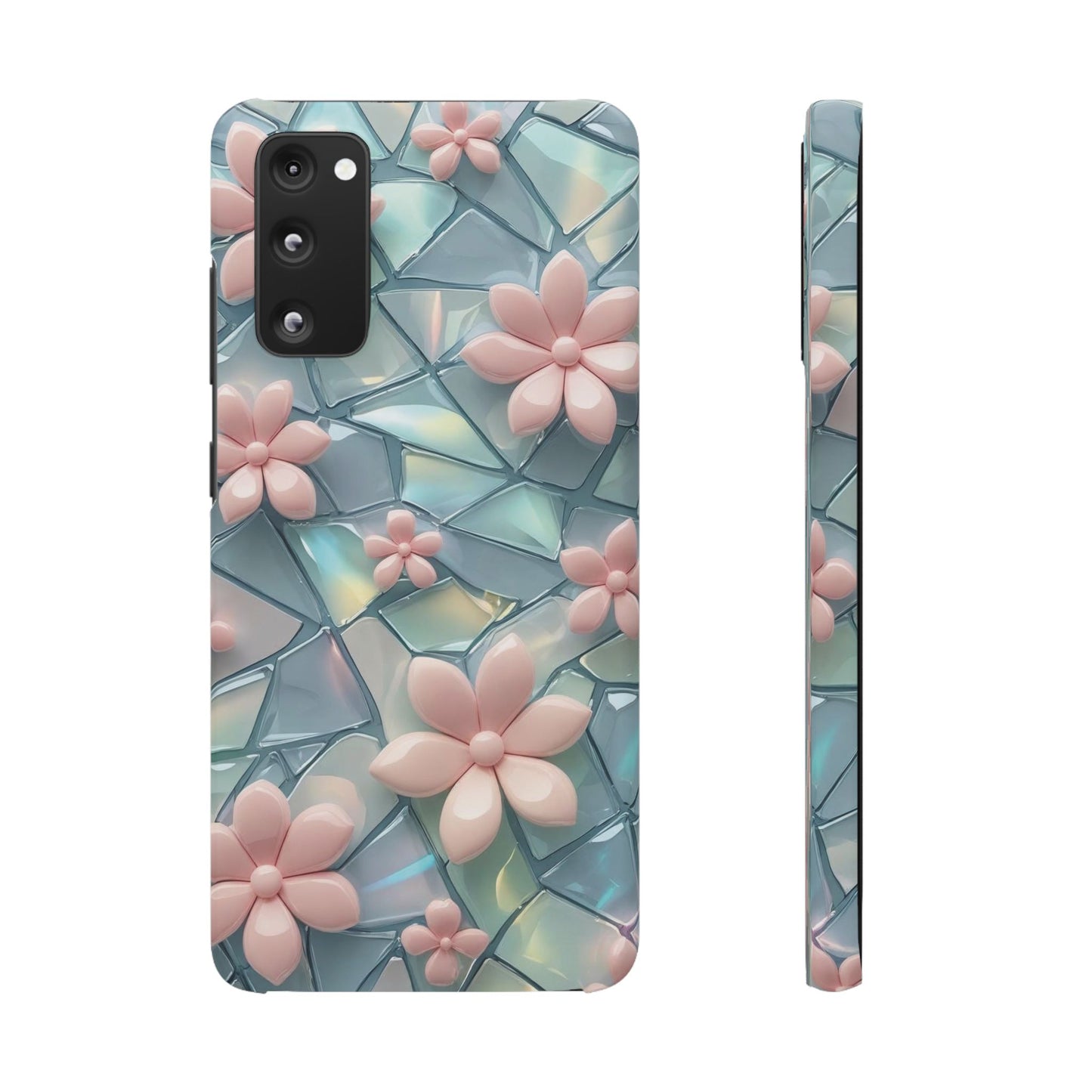 Snap Case Samsung Handyhülle mit 3D-Effekt und Blumenmuster