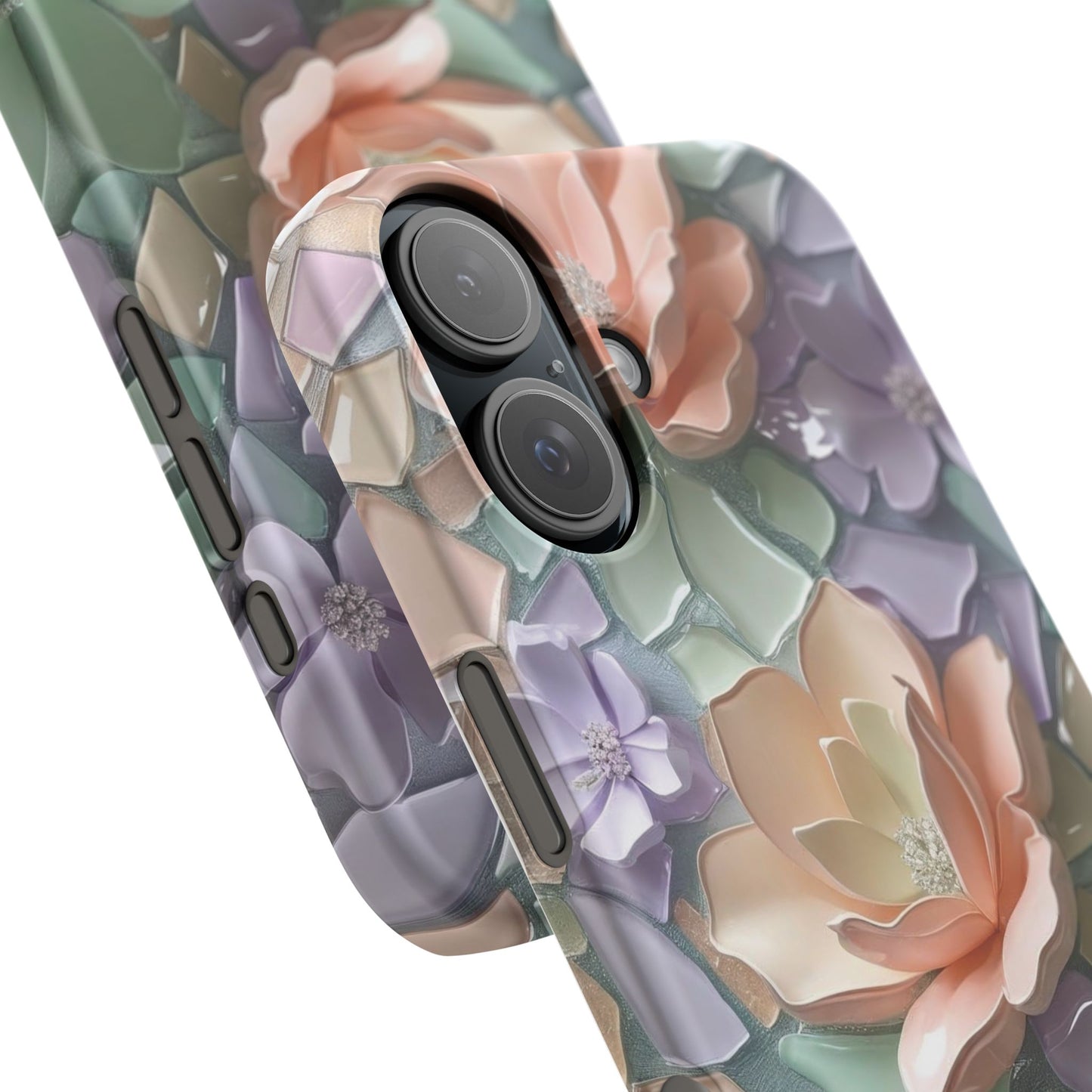 Snap Case Elegante Florale iPhone Handyhülle mit 3D-Effekt