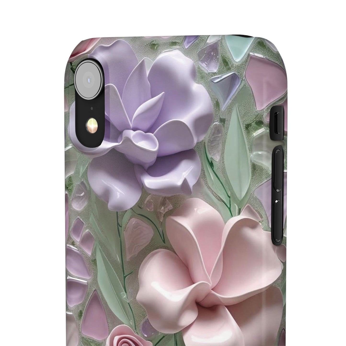 Snap Case Elegante Florale iPhone Handyhülle mit 3D-Effekt
