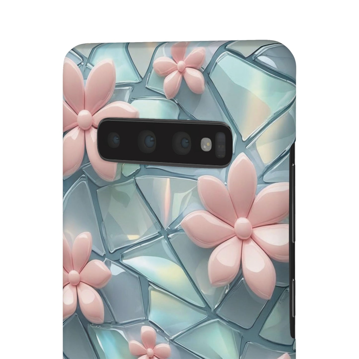 Snap Case Samsung Handyhülle mit 3D-Effekt und Blumenmuster
