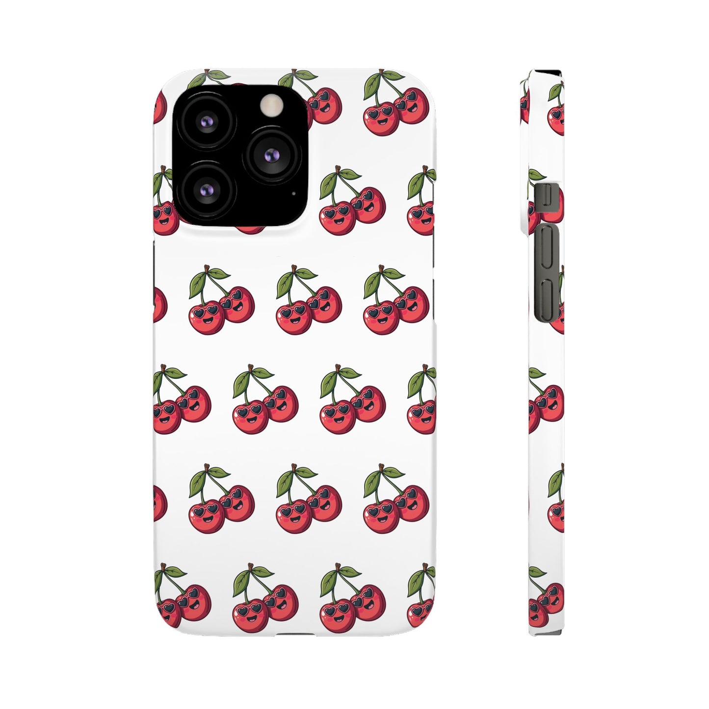 iPhone Snap Case Handyhülle Happy Cherry Design