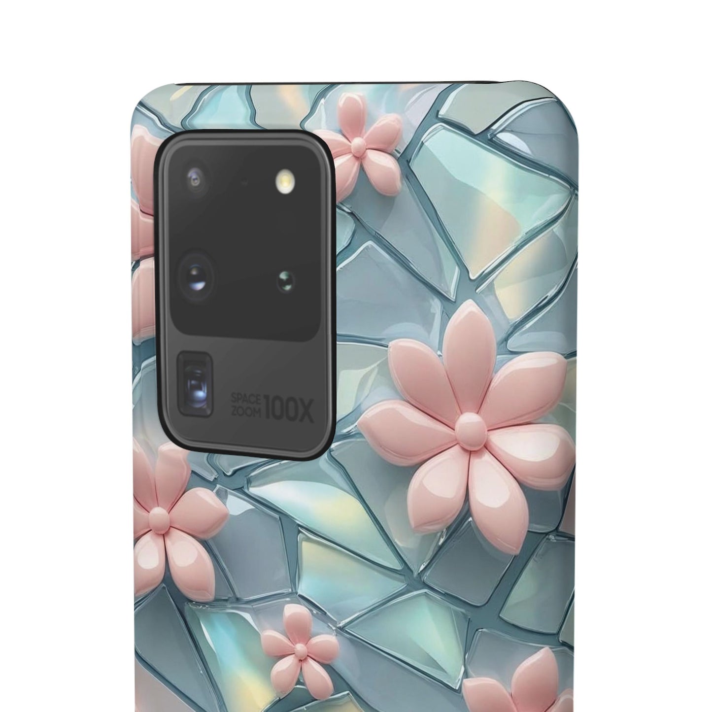 Snap Case Samsung Handyhülle mit 3D-Effekt und Blumenmuster