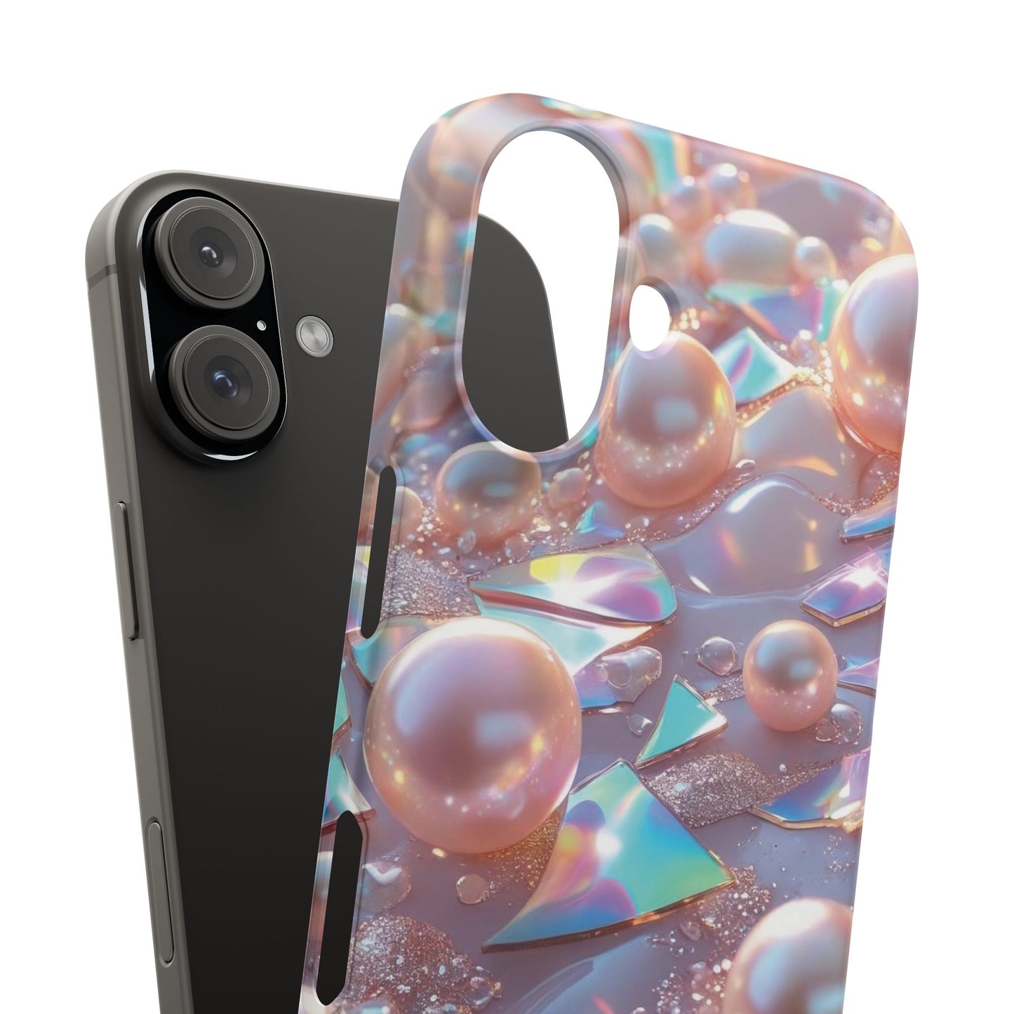 Snap Case iPhone Handyhülle – 3D Perlen Effekt
