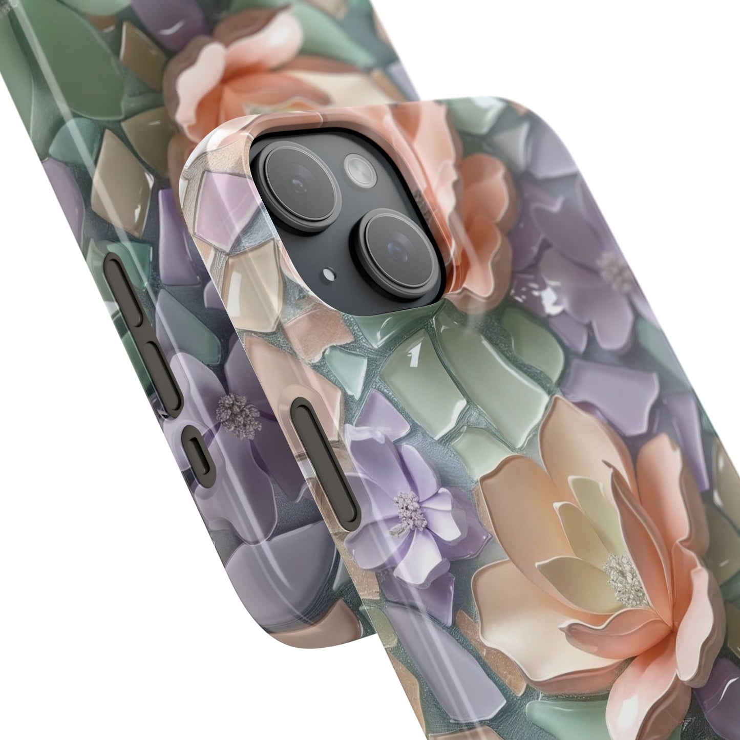Snap Case Elegante Florale iPhone Handyhülle mit 3D-Effekt