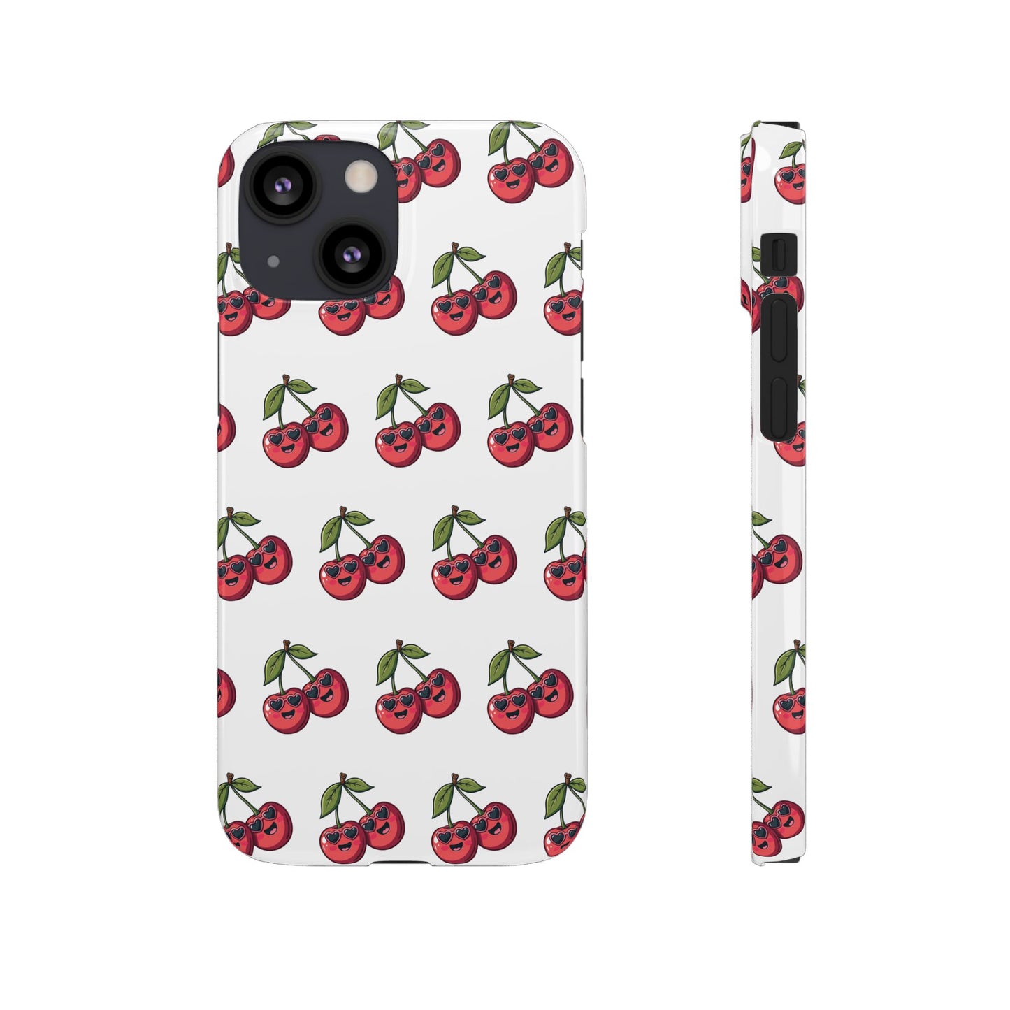 iPhone Snap Case Handyhülle Happy Cherry Design