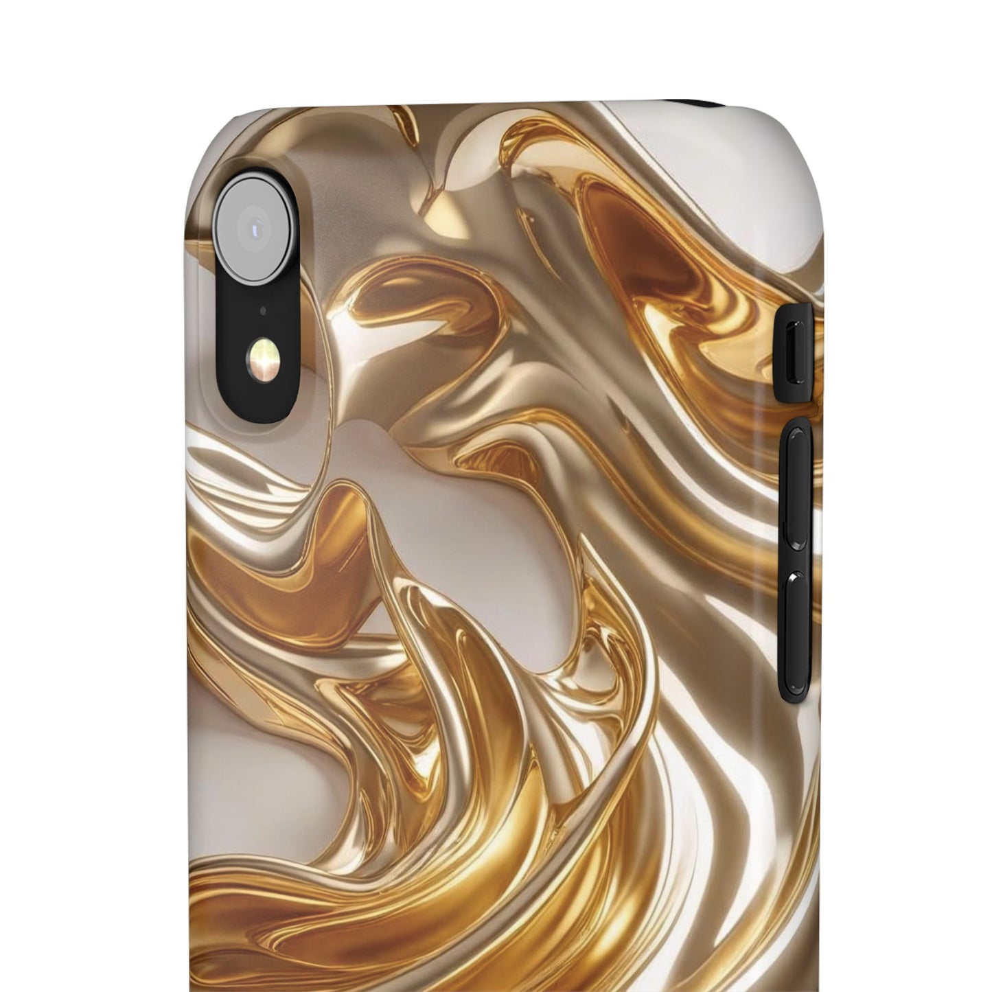 Snap Case iPhone Handyhülle – Gold Dynamic Liquid 3D Effekt