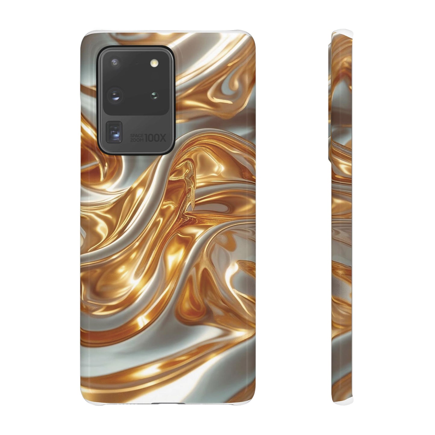 Snap Case Samsung Handyhülle – Gold Dynamic Liquid 3D Effekt