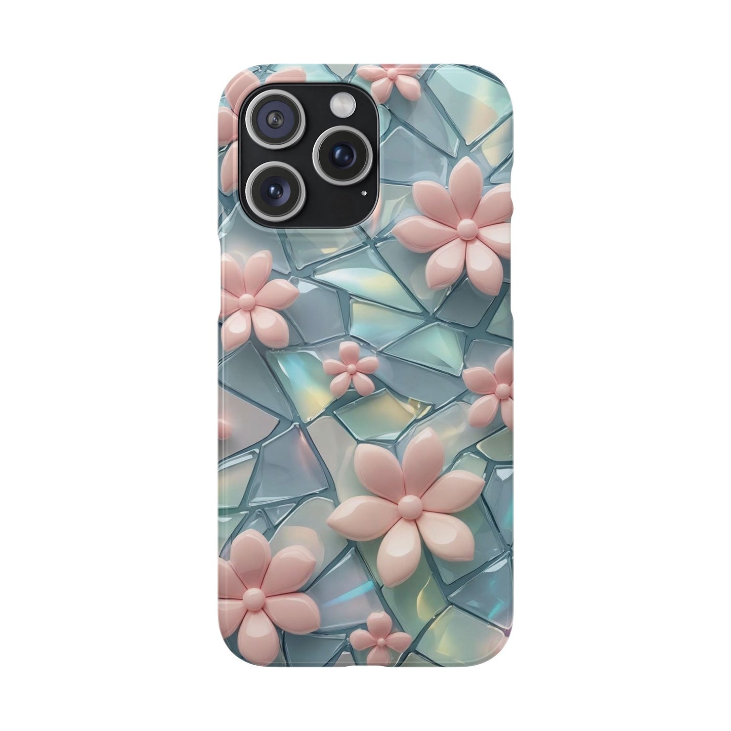 Snap Case Elegante Florale iPhone Handyhülle mit 3D-Effekt