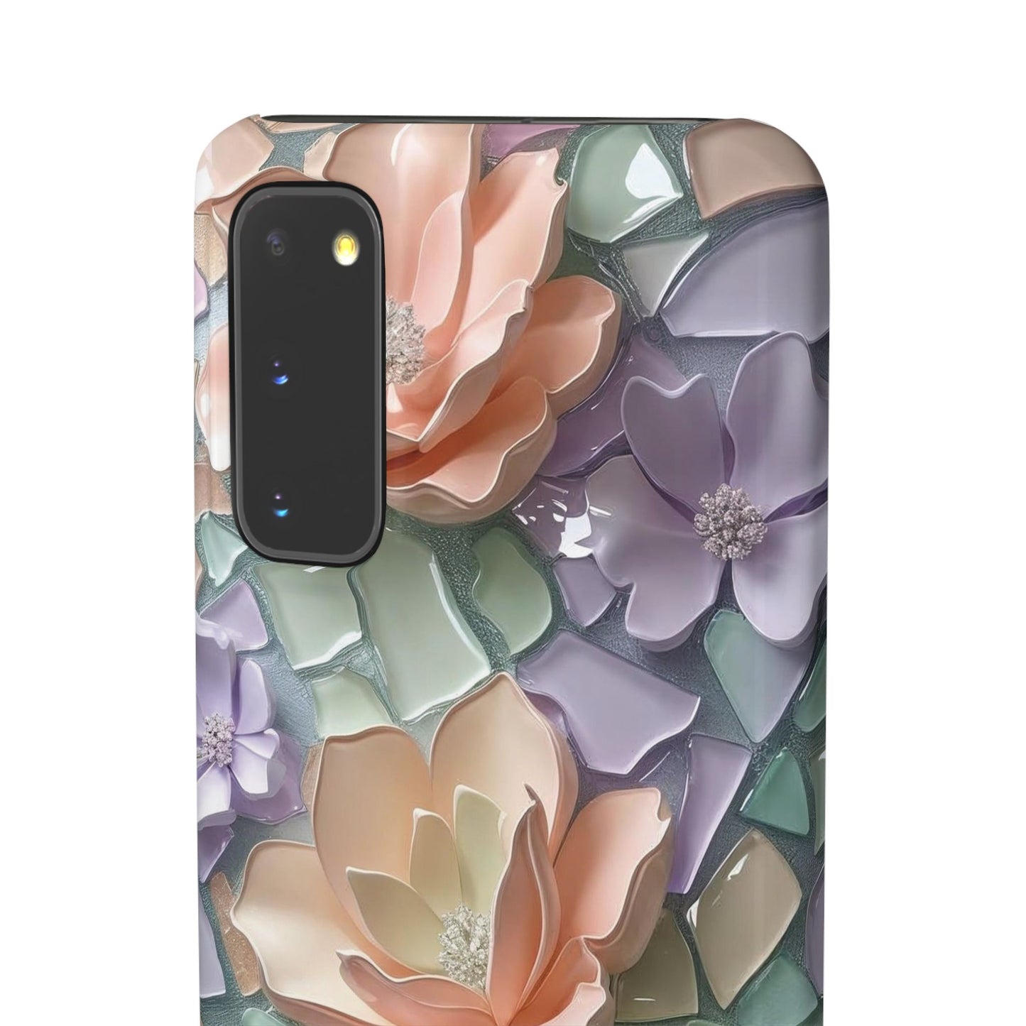 Snap Case Samsung Handyhülle mit 3D-Effekt, Blumenmuster