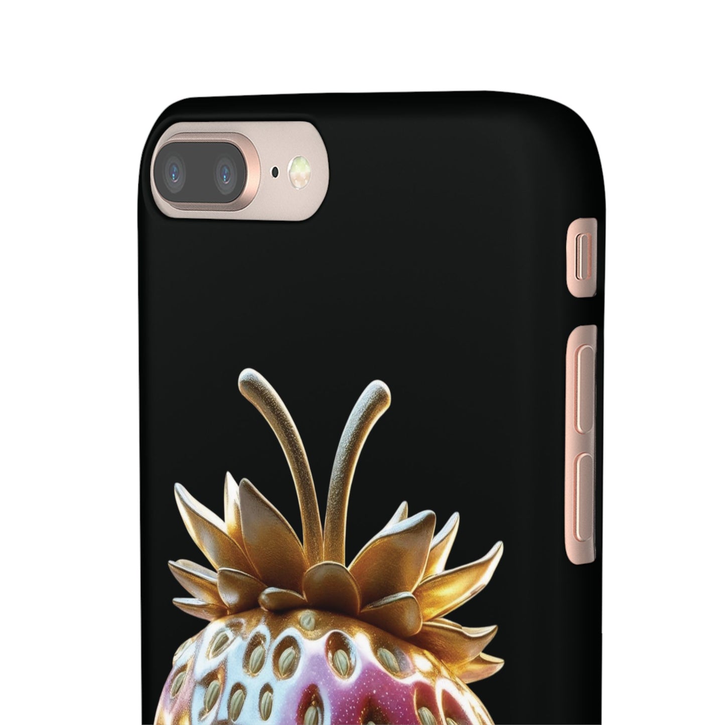 Snap Case iPhone Handyhülle - 3D Effekt Erdbeeren