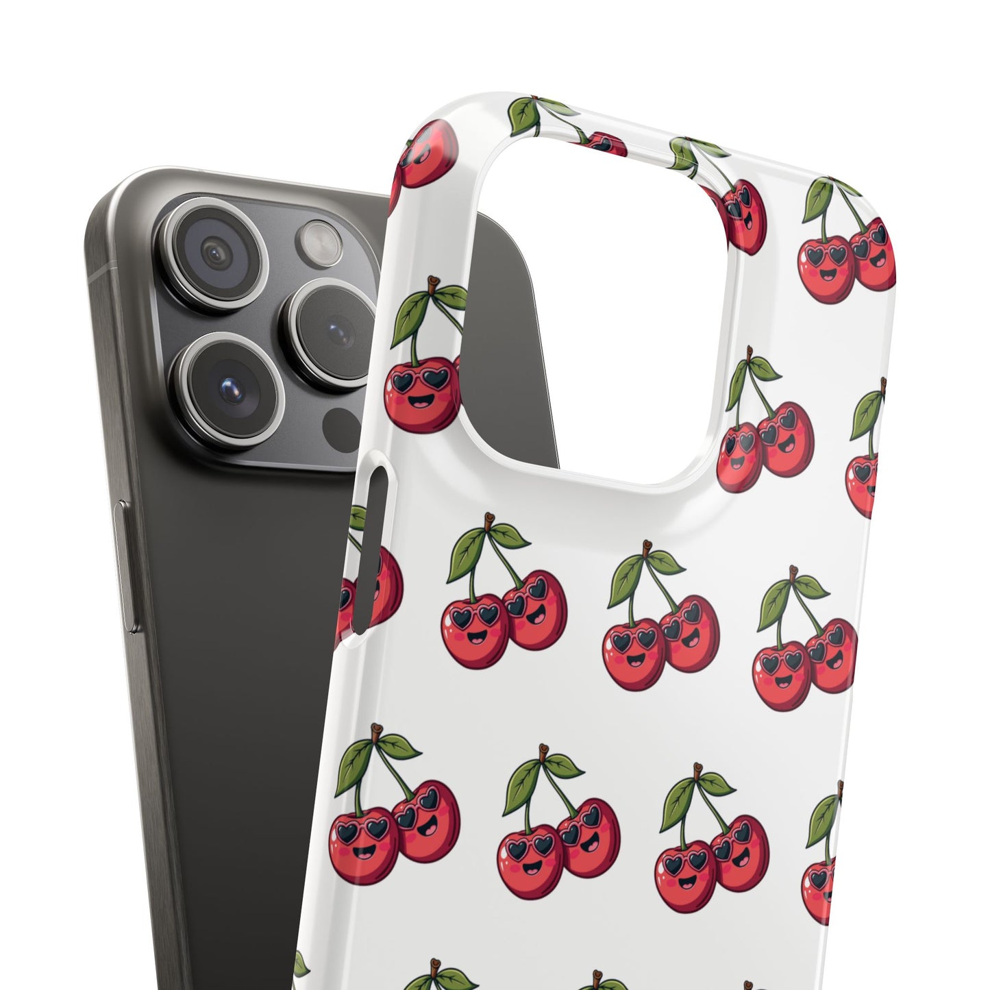 iPhone Snap Case Handyhülle Happy Cherry Design