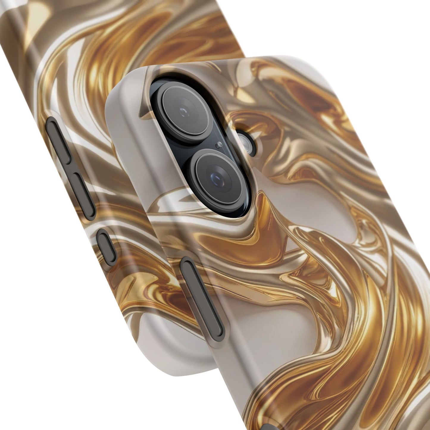 Snap Case iPhone Handyhülle – Gold Dynamic Liquid 3D Effekt