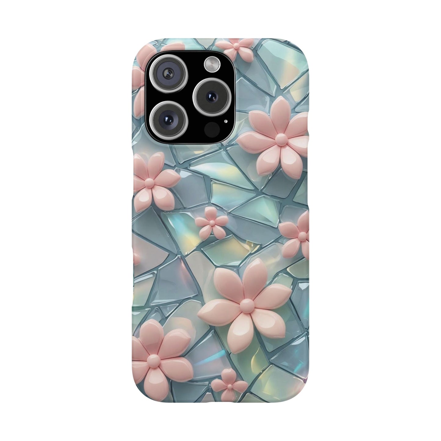 Snap Case Elegante Florale iPhone Handyhülle mit 3D-Effekt