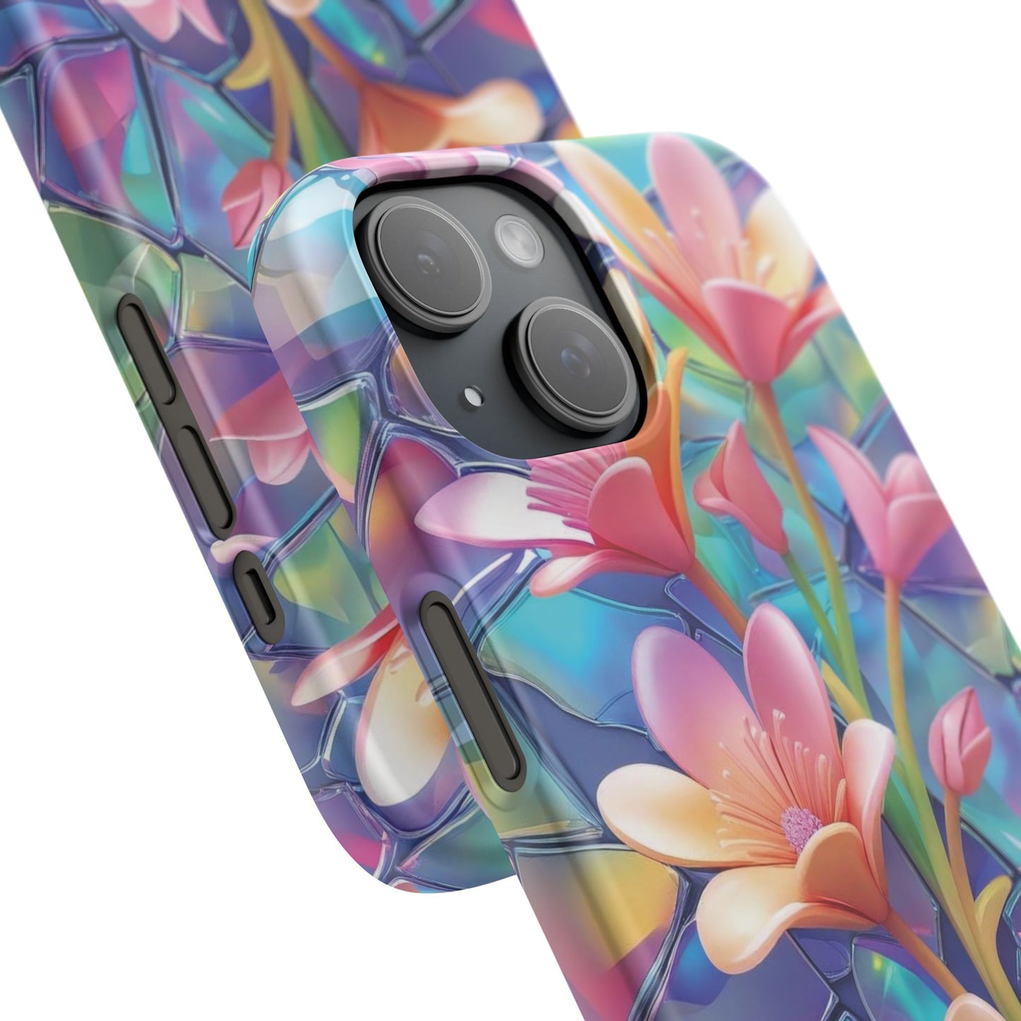 Snap Case Elegante Florale iPhone Handyhülle mit 3D-Effekt