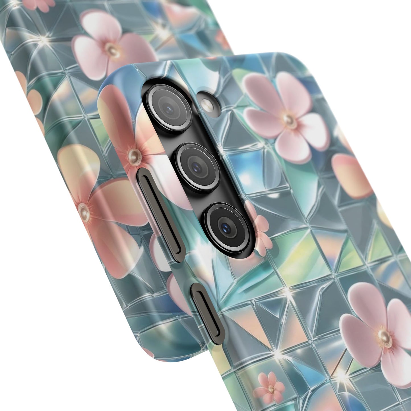 Snap Case Samsung Handyhülle mit 3D-Effekt und Blumenmuster
