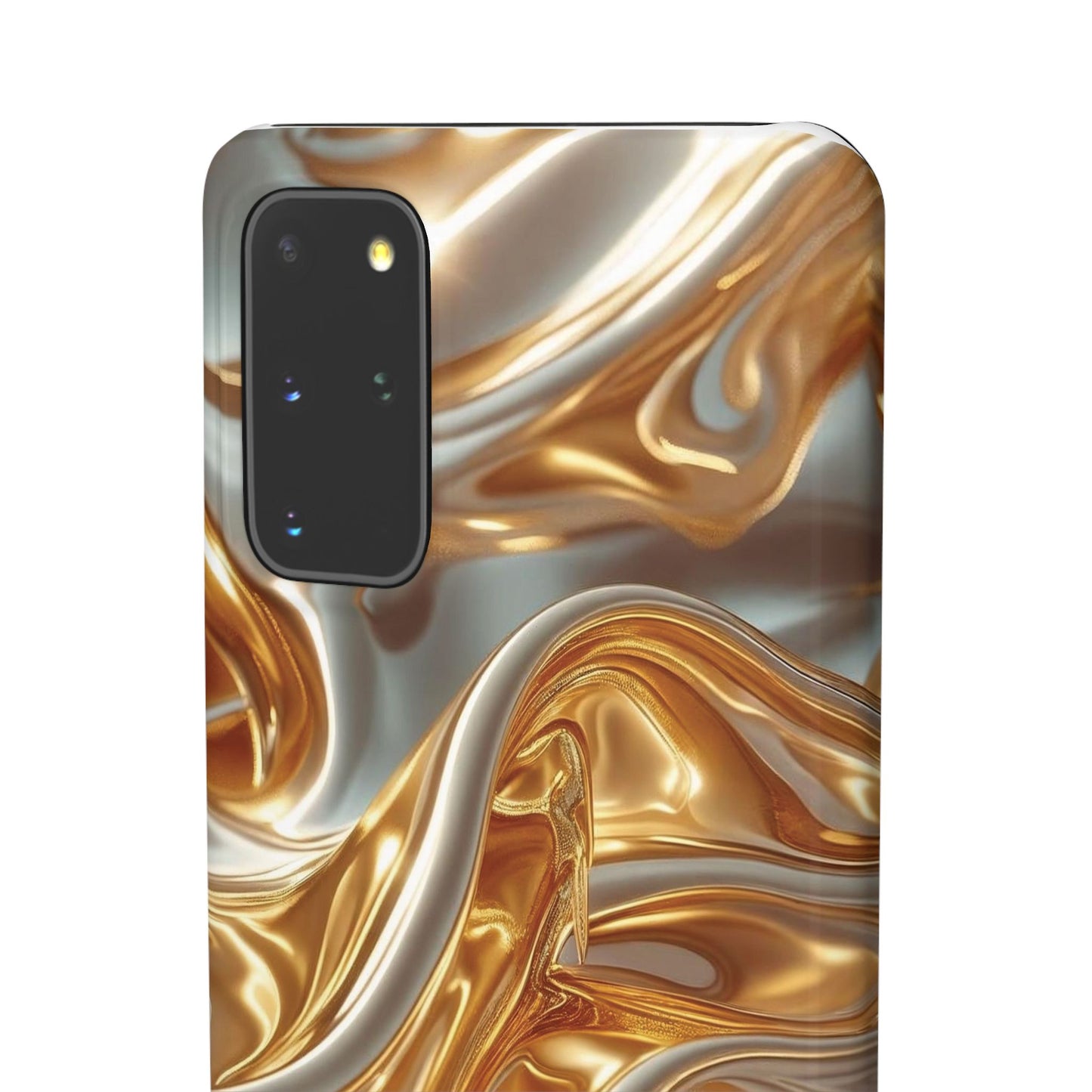 Snap Case Samsung Handyhülle – Gold Dynamic Liquid 3D Effekt