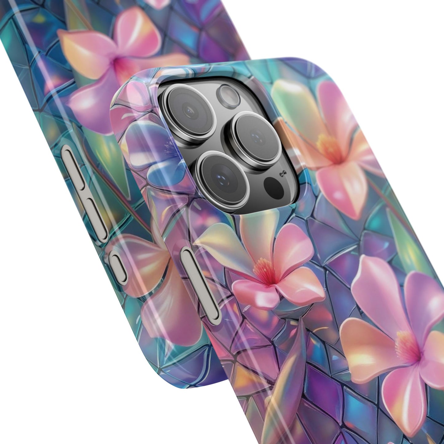 Snap Case Elegante Florale iPhone Handyhülle mit 3D-Effekt