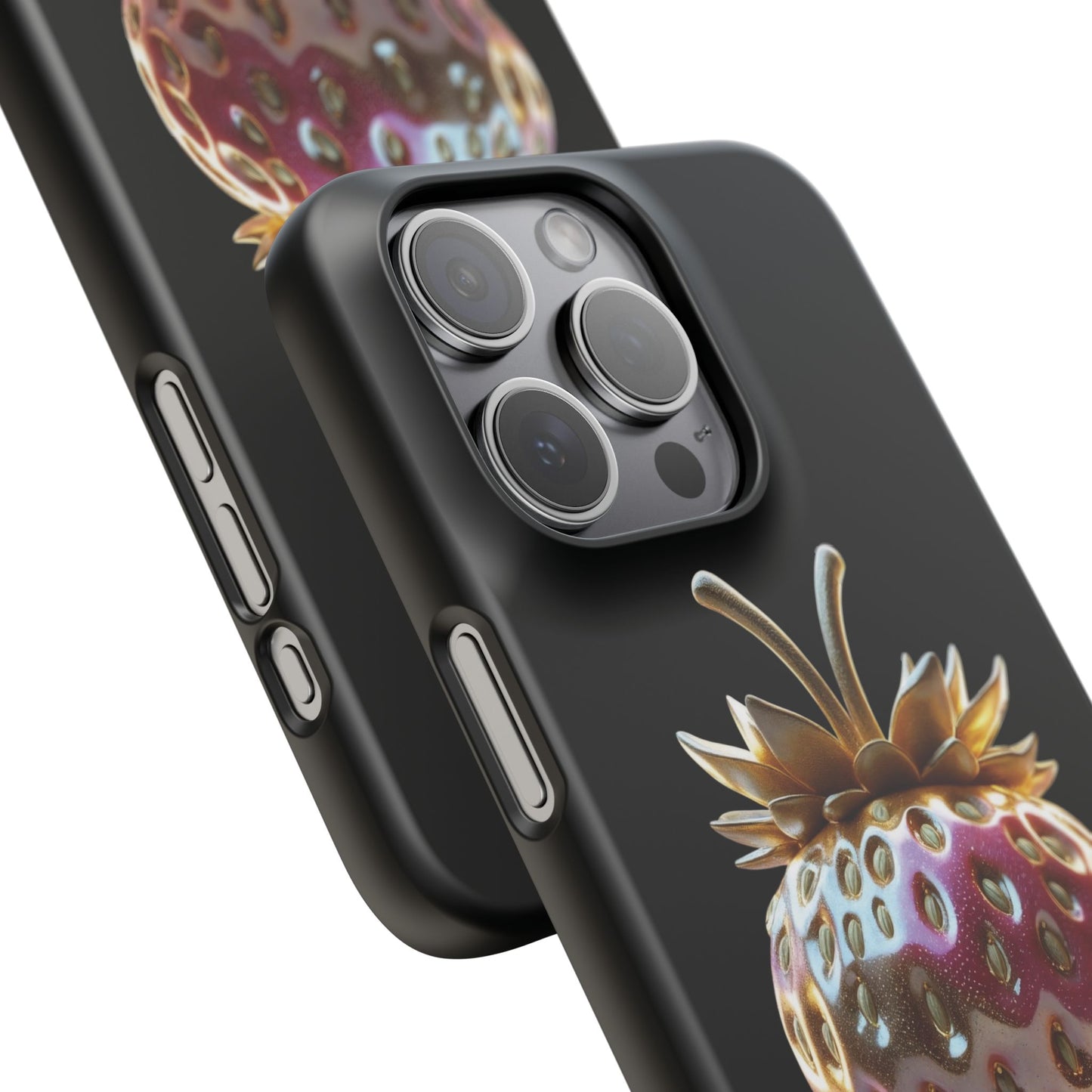 Snap Case iPhone Handyhülle - 3D Effekt Erdbeeren