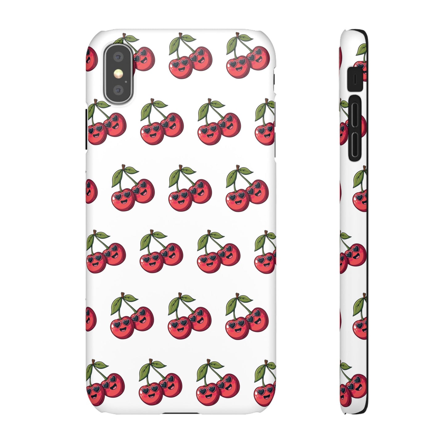 iPhone Snap Case Handyhülle Happy Cherry Design