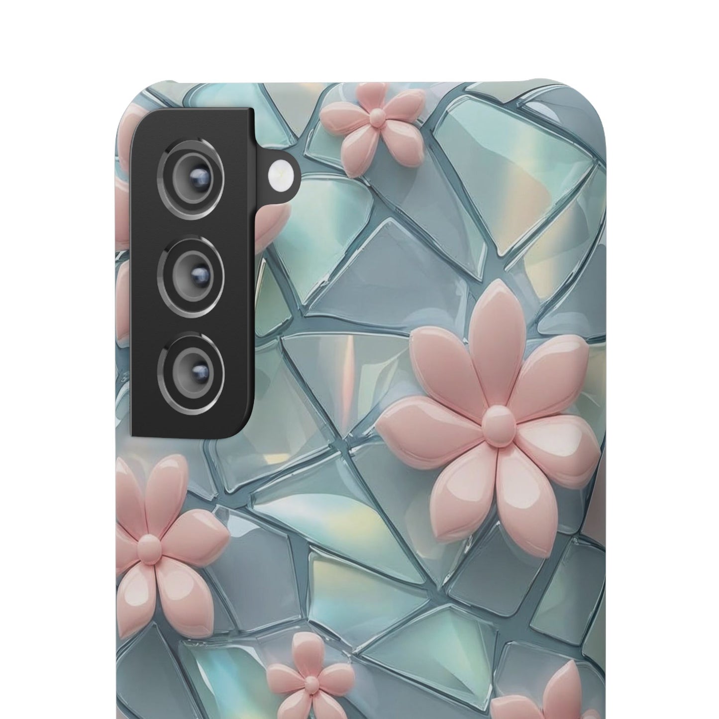 Snap Case Samsung Handyhülle mit 3D-Effekt und Blumenmuster