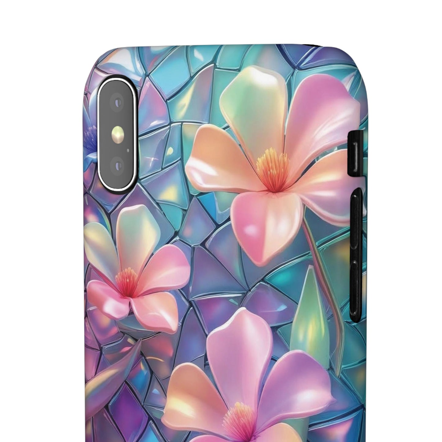 Snap Case Elegante Florale iPhone Handyhülle mit 3D-Effekt