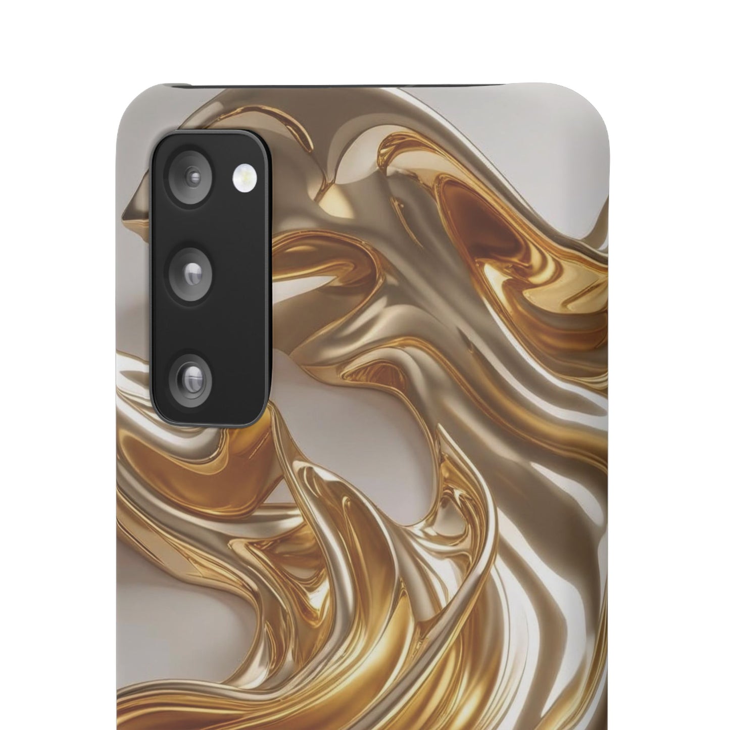 Snap Case Samsung Handyhülle – Gold Dynamic Liquid 3D Effekt