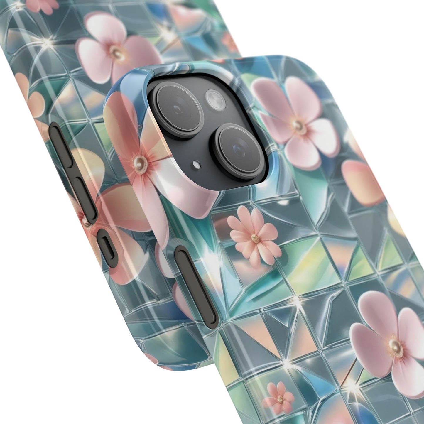 Snap Case iPhone Handyhülle mit 3D-Effekt Blumenmuster