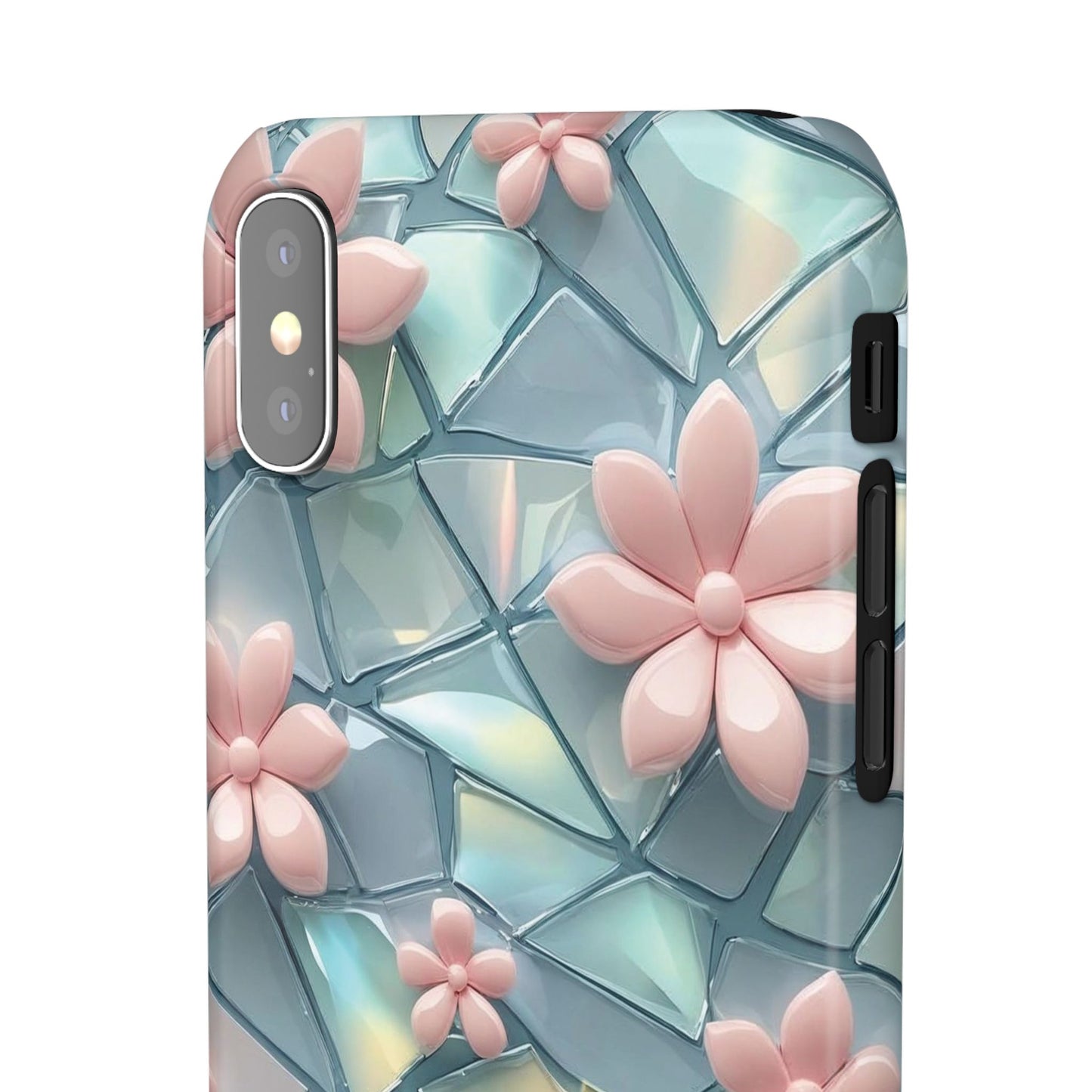 Snap Case Elegante Florale iPhone Handyhülle mit 3D-Effekt