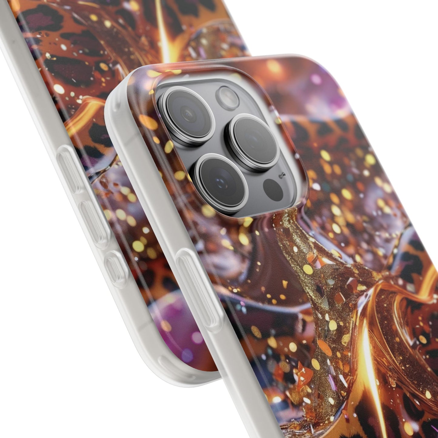 iPhone Flexi Case – Leopardenmuster