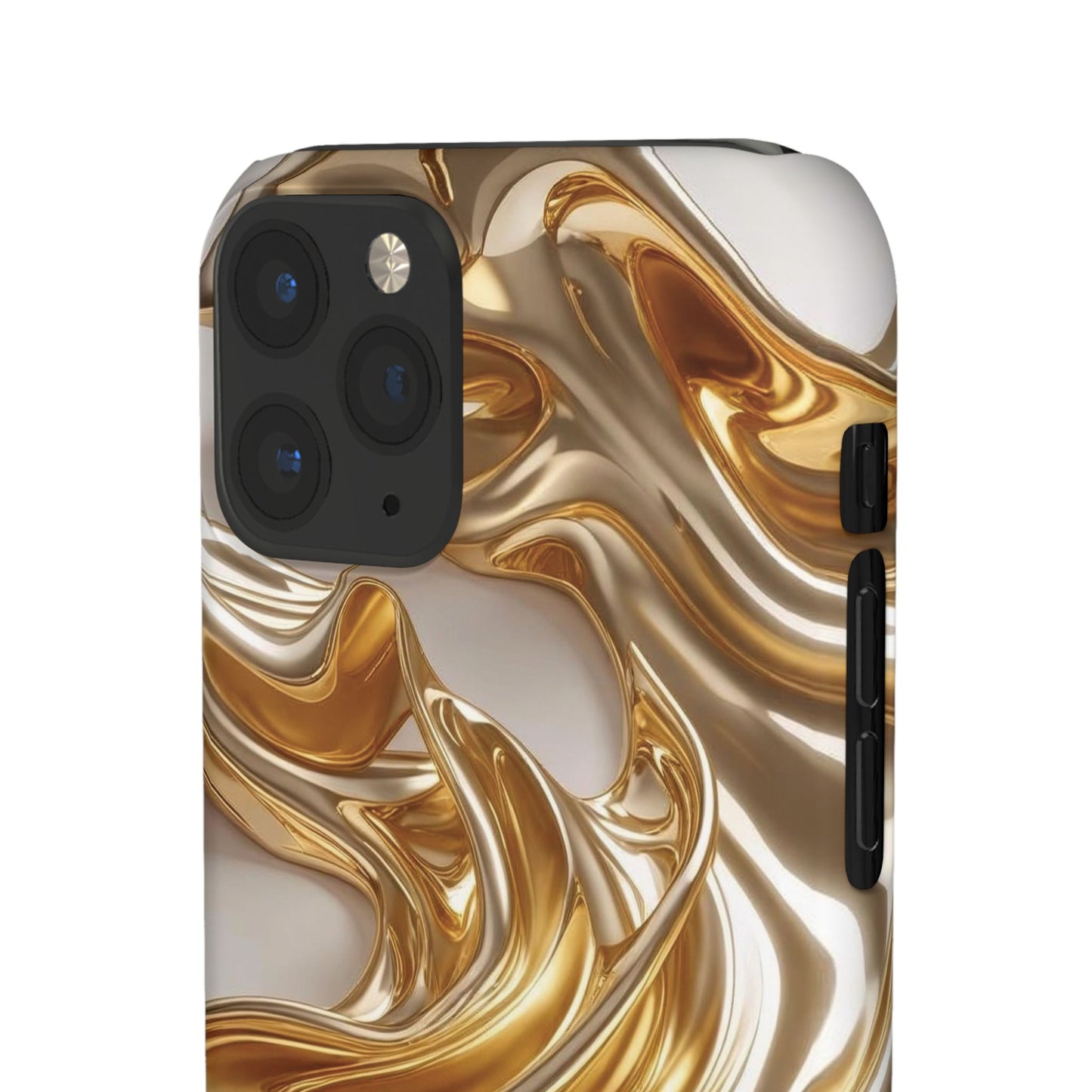Snap Case iPhone Handyhülle – Gold Dynamic Liquid 3D Effekt