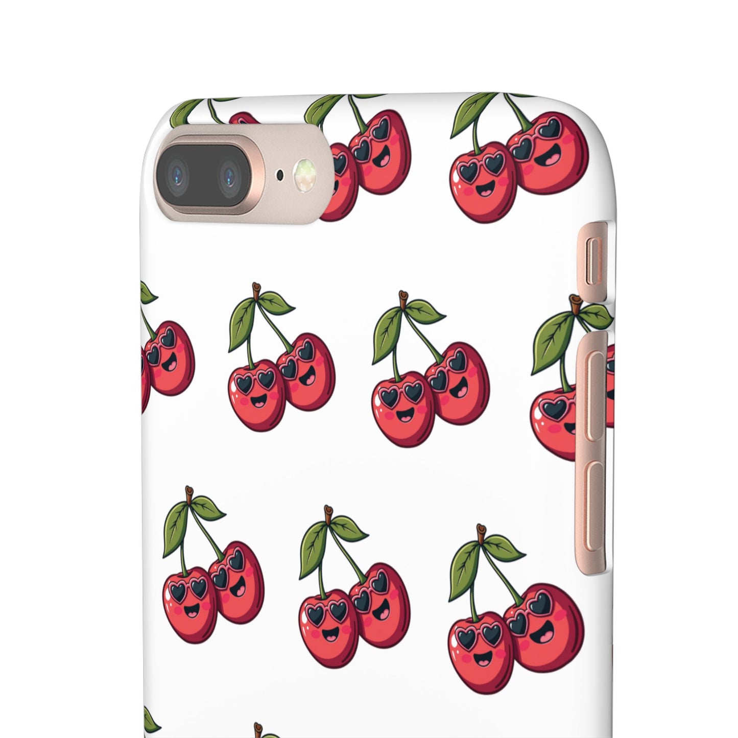iPhone Snap Case Handyhülle Happy Cherry Design