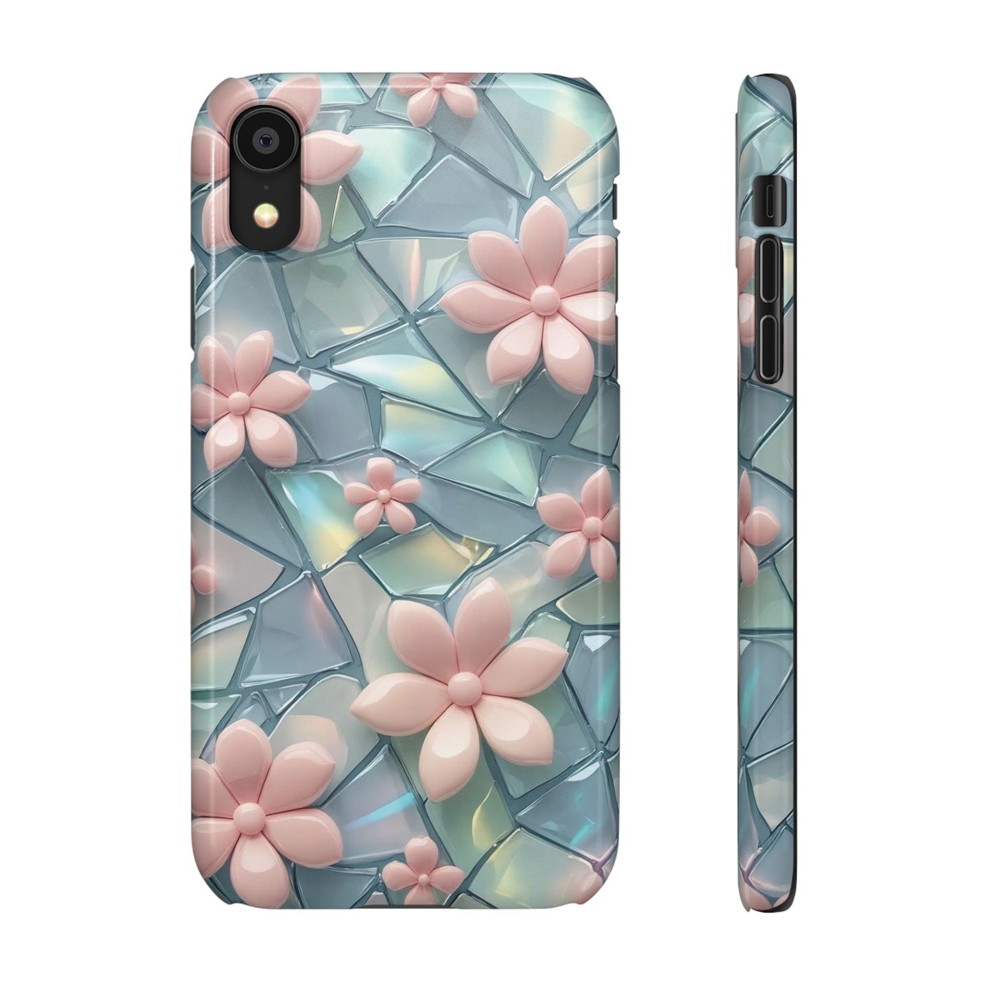 Snap Case Elegante Florale iPhone Handyhülle mit 3D-Effekt
