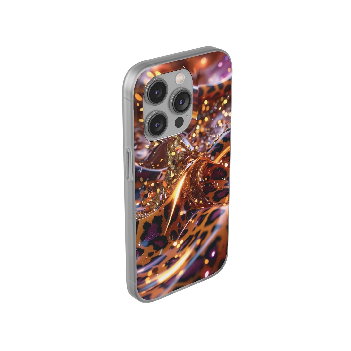 iPhone Flexi Case – Leopardenmuster