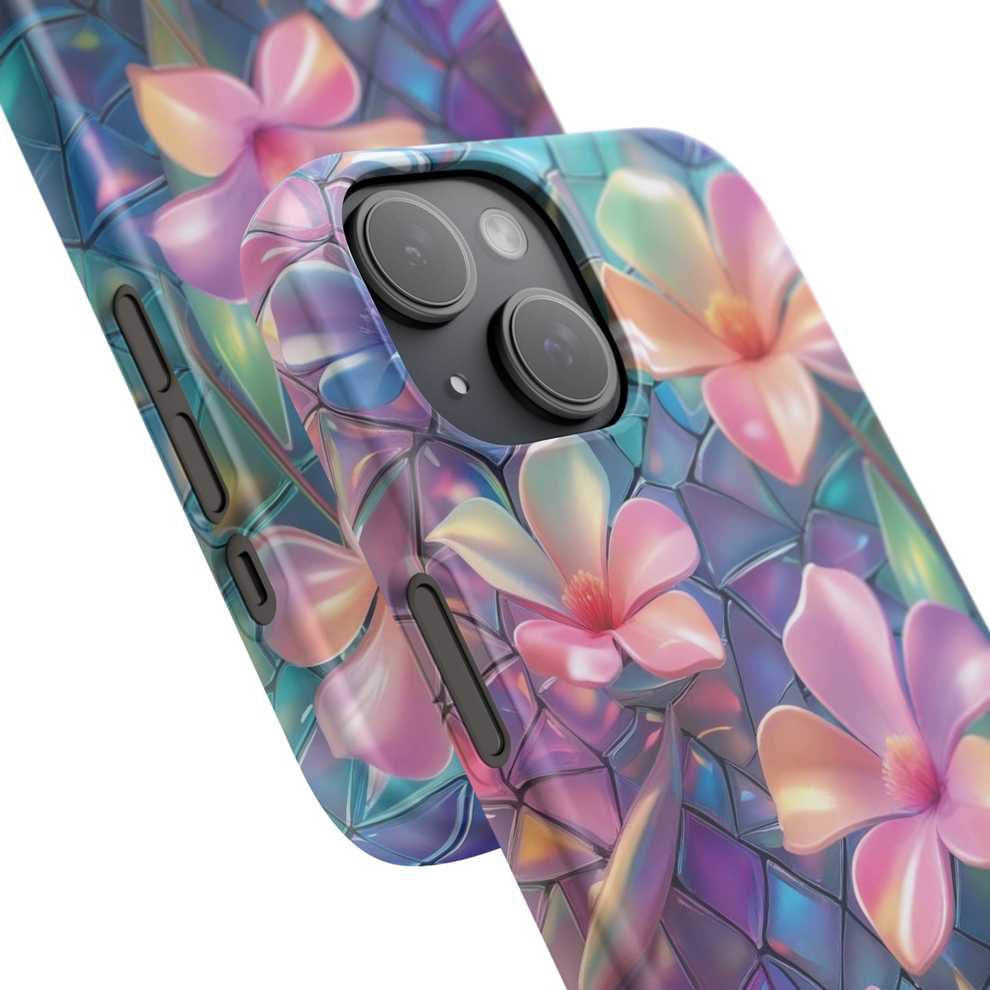 Snap Case Elegante Florale iPhone Handyhülle mit 3D-Effekt