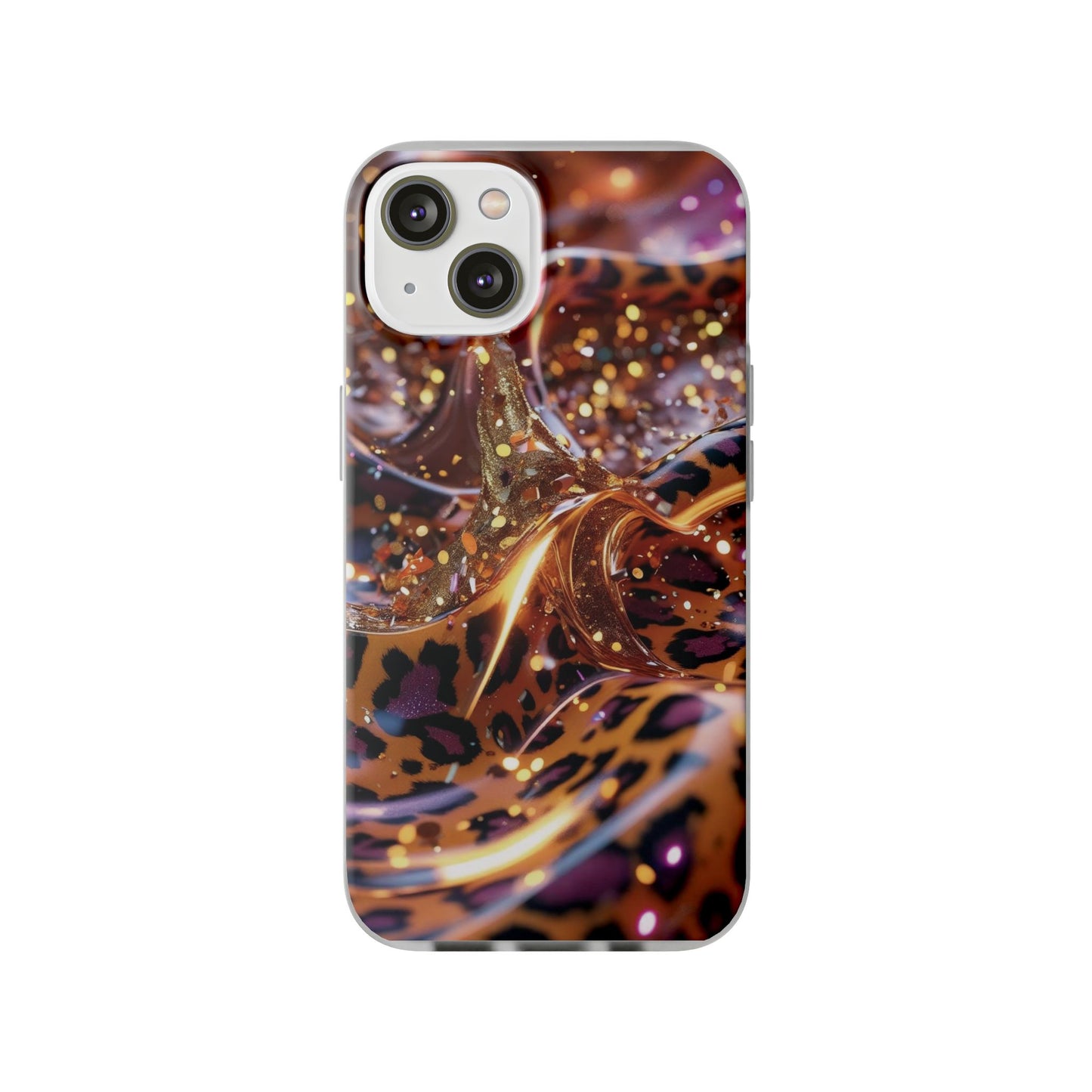 iPhone Flexi Case – Leopardenmuster